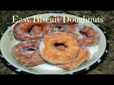 HOW TO MAKE DOUGHNUTS WITH PILLSBURY BISCUIT DOUGH.