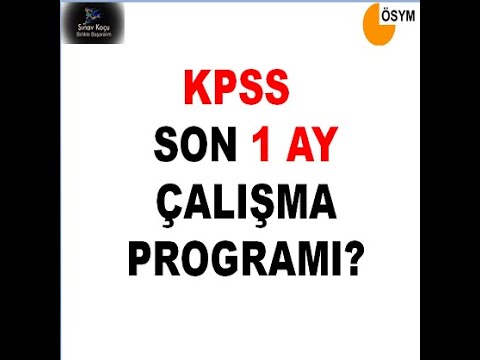 KPSS Son 1 Ay Nasıl Çalışılmalı