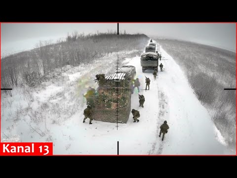 The battle of Ukrainian drones against Russian infantry and vehicles on the front line