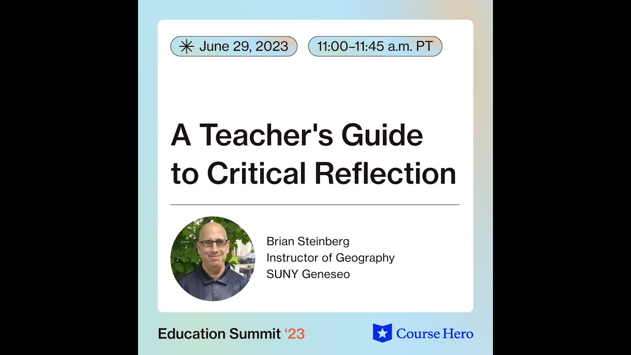 A Teacher's Guide to Critical Reflection