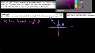 Evaluating trig functions of any angle in standard position