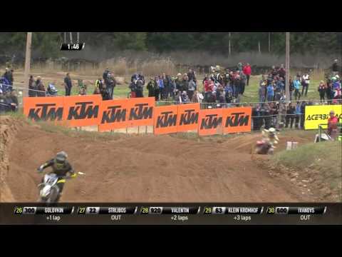 Tim Gajser passes Evgeny Bobryshev MXGP of Latvia MXGP Race 2