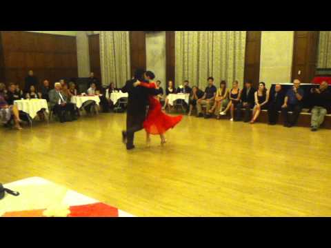  Anabella Diaz-Hojman  and  Mario Consiglieri  are  dancing  at  University of Michigan Tango Festival  in  2015