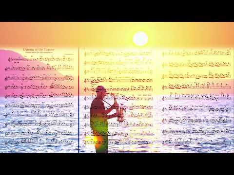 Syntheticsax - Dancing at The Equator (Saxophone Alto Sheet Music) 4k Video Playback for Sax