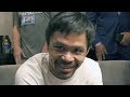 MANNY PACQUIAO LAUGHS AT THURMAN'S SHIRT DISSING HIM "I LIKE IT"