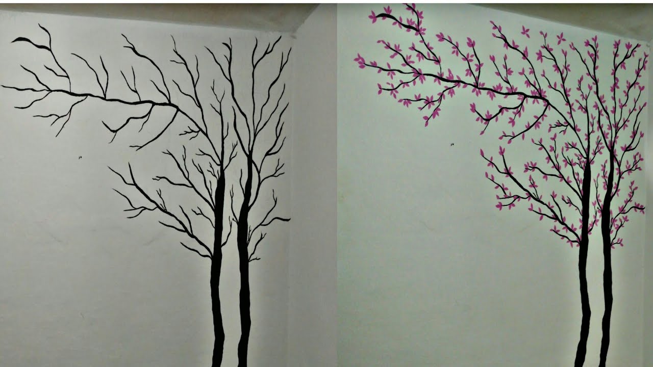 Desenhei Uma Arvore Na Parede Do Meu Quarto😱