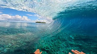 Secret Spot in the Remote Pacific Goes Perfect! - RAW POV SURFING