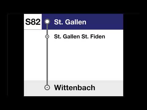 SBB/Thurbo Ansagen • S82 St. Gallen – Wittenbach – St. Gallen (RM Version)