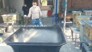 Sơn lót chậu vuông trơn 1.2m x 1.2m