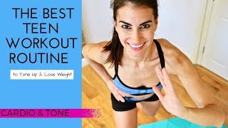 The Best Teen Tone Up Routine 💜 10 Minute Teen Workout to Tone Up & Lose Weight