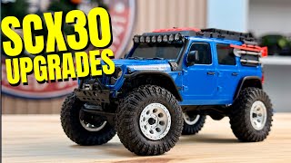 Injora SCX30 Upgrades – Brushless Motor, Brass Knuckles, Links & More!
