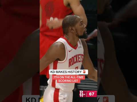 With this three, Kevin Durant has passed Wilt Chamberlain for 7th on the All-Time scoring list 🚨