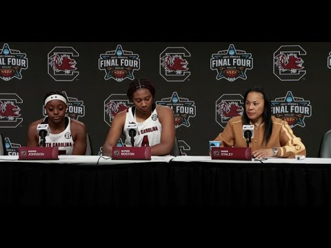 PostGame: (Iowa) Dawn Staley, Aliyah Boston and Raven Johnson News Conference 03/31/23