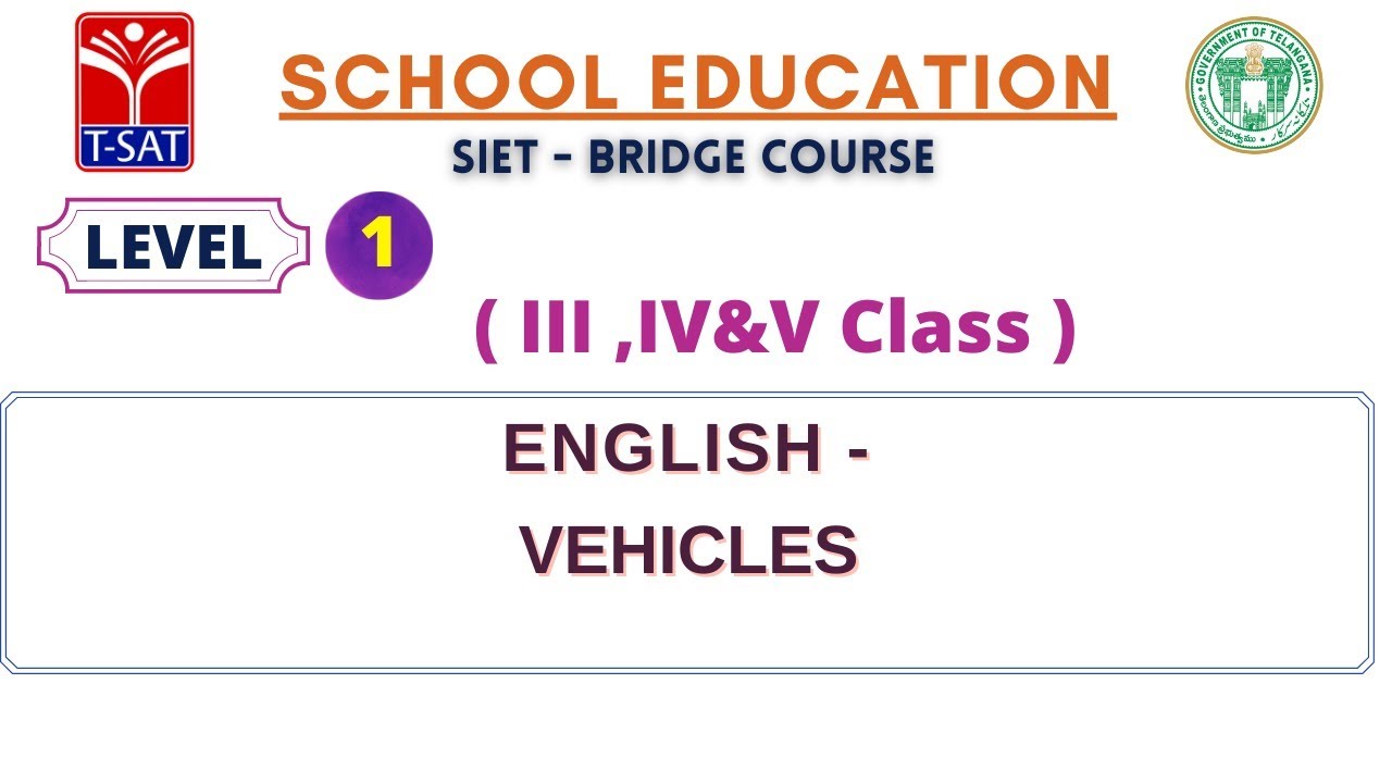L1 ( III ,IV&V ) || ENGLISH - VEHICLES
