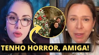 Helena Tannure monta Árvore de Natal e Sarah Sheeva comenta: 