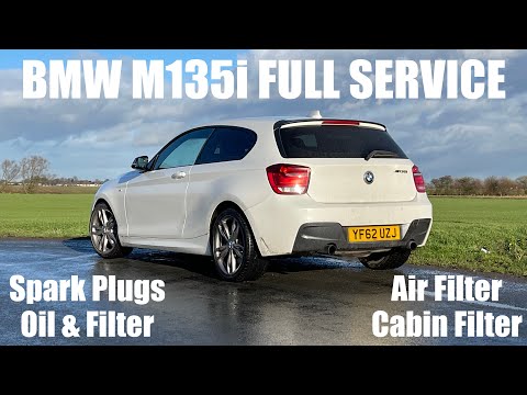 BMW M135i N55 FULL Bosch Service - Spark Plugs Oil Air Cabin Filters