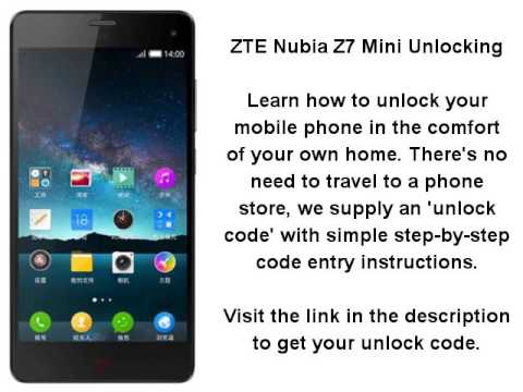 Unlock ZTE Nubia Z7 Mini - SIM Network Unlock PIN