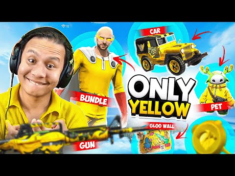 Free Fire 🔥 But it’s Only Yellow Challenge in Solo Vs Squad 💪🏾 Tonde Gamer - Free Fire Max
