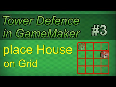Placing "Towers" on click [#3 Tower Defence in GameMaker ]