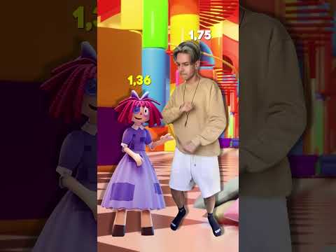 DIGITAL CIRCUS ⭐ Altura dos PERSONAGENS de The AMAZING DIGITAL CIRCUS! #shorts