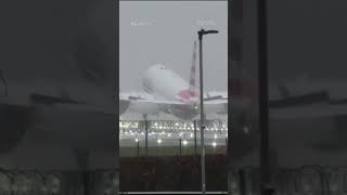 Plane struggles to land amid fierce storm