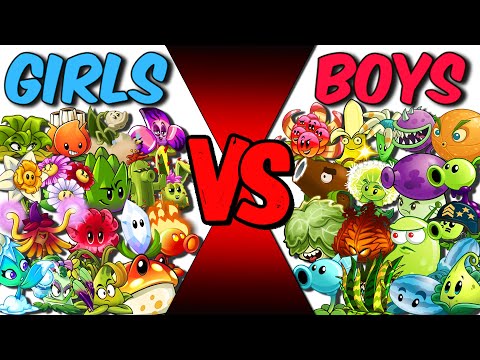 Team GIRL vs BOY Plants - Who Will Win? - PvZ 2 Team Plant vs Team Plant