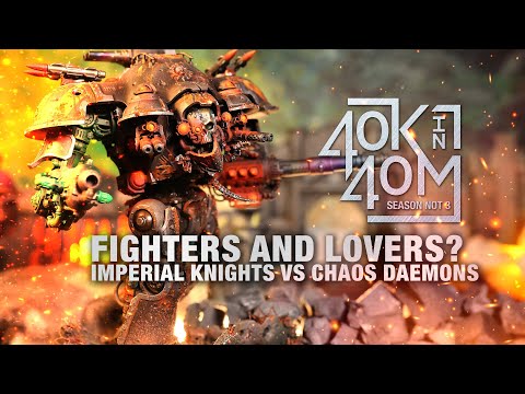 Chaos Daemons vs Imperial Knights 40k in 40m Warhammer 2000pts Battle Report.