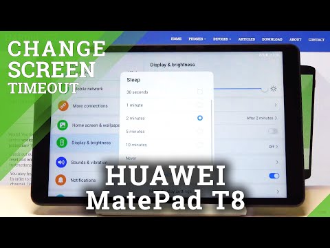 How to Change Screen Timeout in HUAWEI MatePad T8 – Customize Display