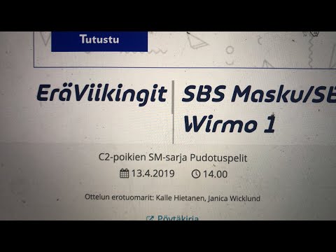EräViikingit - SBS Masku/SBS Wirmo 1. C2-poikien SM-sarja 1. finaali, 13.4.2019 14.00