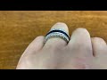 Sapphire and Diamond Wedding Band - Lugo Band - Hand Video