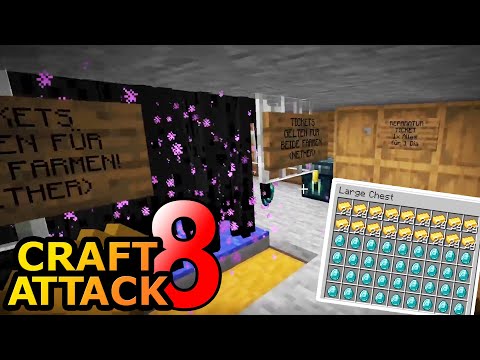Goldbunker mit Sortiersystem & Item Vernichter + Ticketsystem! - Minecraft Craft Attack 8 #25