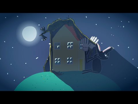 Siren Head and Cartoon Dog Visited Peppa Pig House at Night
