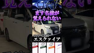 まず名前が覚えられないミニバン　#エスクァイア