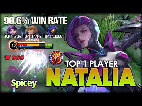 4 Top 1 Global in Same Team? 90.6% Win Rate Current Season! Spicey Top 1 Player Natalia - MLBB