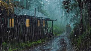 Rain Sounds for Sleeping 💤 No ADS - Rain & Thunder on Roof for Deep Sleep, Study and Calm Mind