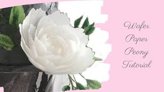 Marble Wedding Cake PART 2 - How to make a WAFER PAPER PEONY | by Ilona Deakin at Tiers Of Happiness