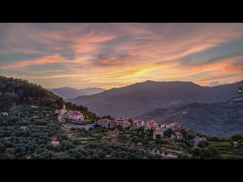 La magia del calar del sole ad Ubaga (Borghetto d'Arroscia)