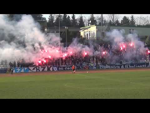 Oprawa kibiców Zawiszy w meczu z Gromem Więcbork