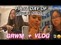 FIRST DAY OF SCHOOL GRWM VLOG In Person 2021