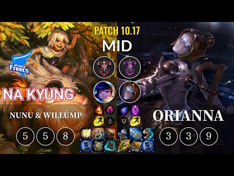 AF Na Kyung Nunu & Willump vs Orianna Mid - KR Patch 10.17