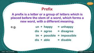 Grade 9 English - Prefix and Suffix