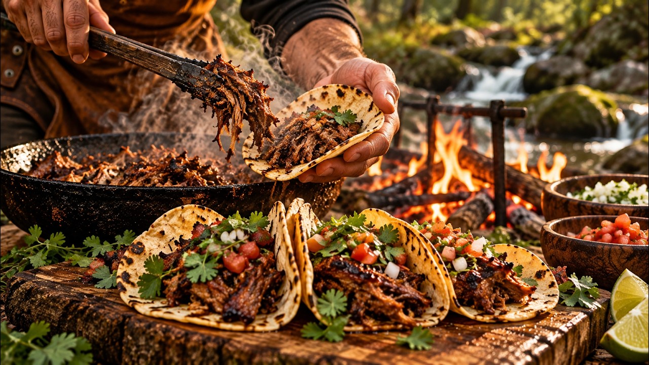 THE ULTIMATE BUSHCRAFT TACOS! 🌮🔥 Cooked in the Wild
