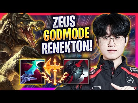 ZEUS LITERALLY GOD MODE WITH RENEKTON! - T1 Zeus Plays Renekton TOP vs Jax! | Season 2024