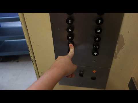 VINTAGE 1975 Otis Black Button Traction Service Elevators at Pinnacle Hotel, Vancouver, BC