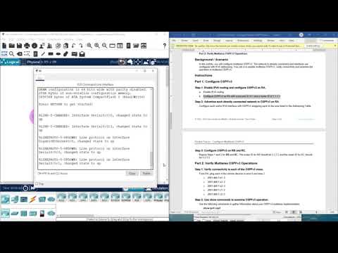 (CCNP ENCOR v8) 10.2.1 Packet Tracer - Configure Multiarea OSPFv3