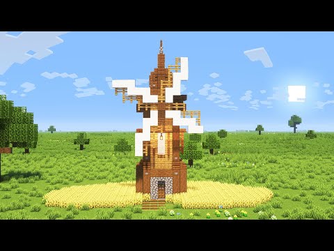 How to Build a Small Minecraft Windmill 1.21 - Minecraft Windmill Tutorial 1.21
