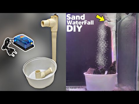 DIY Sand Waterfall for Aquarium | How to make aquarium underwater waterfall Decoration