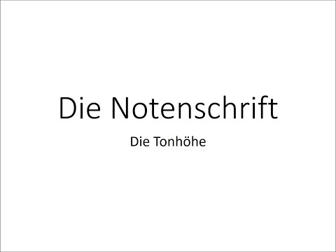 Musik: Notennamen und Tonhöhe (Noten lesen) einfach und kurz erklärt