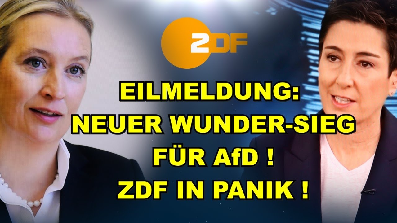 EIL: Neuer MEGA-SIEG für AfD! ZDF IN PANIK!
