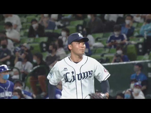 【8回表】ライオンズ・水上 プロ初登板で3者凡退に抑える!!  2021/6/11 L-D